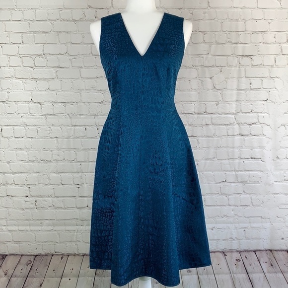 Anne Klein Dresses & Skirts - ANNE Klein V Neck Fit Flare Jacquard Dress 2